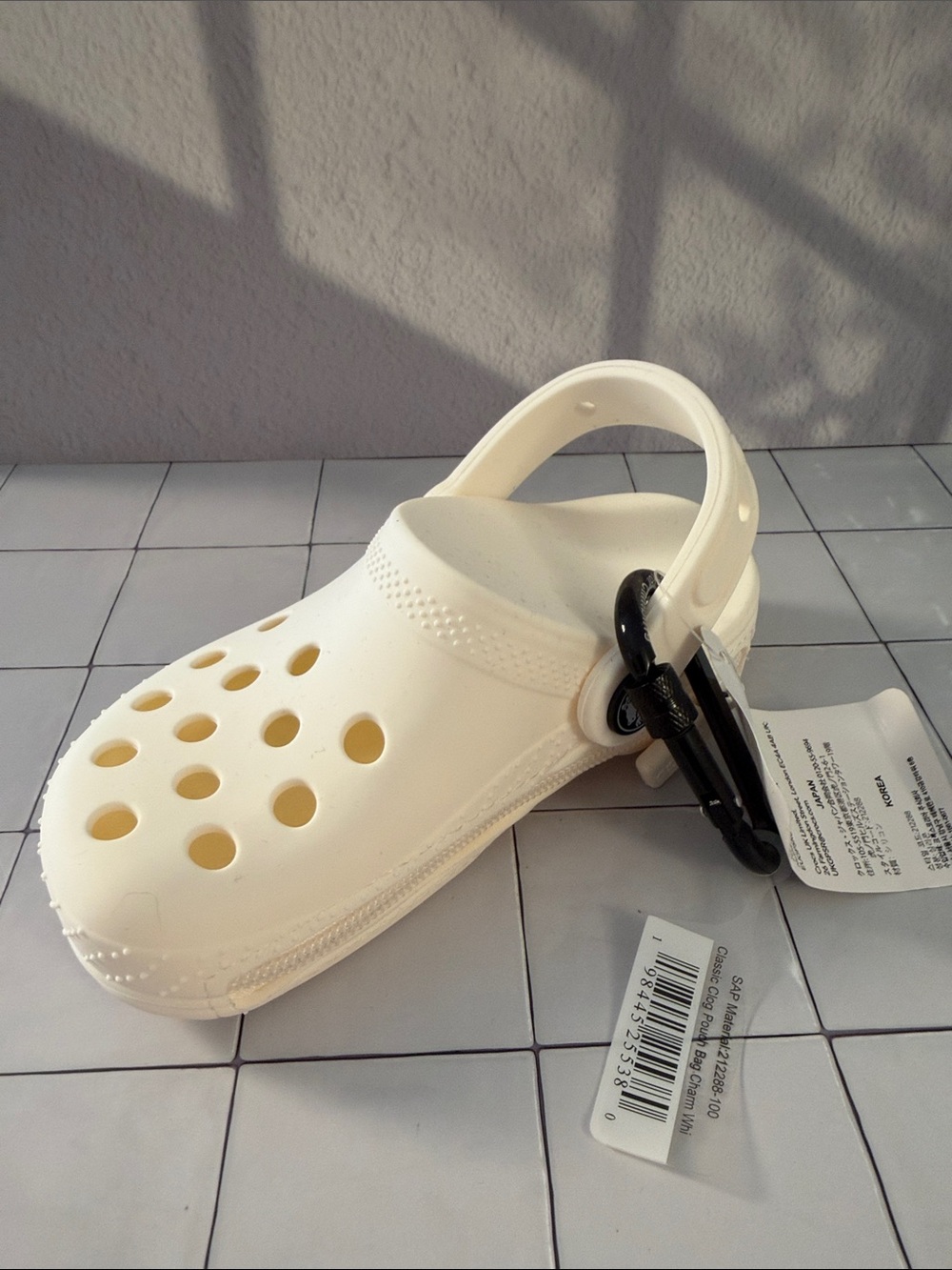 CROCS Cream Classic Clog pouch bag